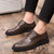 Men's brown wingtip brogue derby dress shoe 03