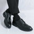 Men's  black retro wingtip brogue derby dress shoe 05