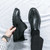 Men's black wingtip brogue derby dress shoe 07
