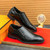 Men's black plain side lace oxford dress shoe 10