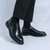 Men's black accents point toe slip on dress shoe 08