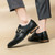 Men's black monk strap point toe slip on dress shoe 08