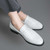 Men's white croc skin pattern penny slip on dress shoe 08