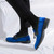 Men's blue tassel on top penny slip on dress shoe 08