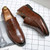 Men's brown penny strap slip on dress shoe 09