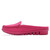Women's rose red simply plain slip on shoe mule 06