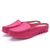 Women's rose red simply plain slip on shoe mule 05