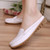 Women's white simply plain slip on shoe mule 02