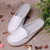 Women's white simply plain slip on shoe mule 04