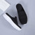 Women's black white stripe pattern texture slip on shoe mule 07