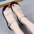 Women's beige plain open toe buckle velcro shoe sandal 08