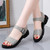 Women's grey plain open toe buckle velcro shoe sandal 04