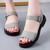 Women's grey plain open toe buckle velcro shoe sandal 08