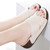 Women's beige plain open toe cross vamp slip on shoe sandal 08