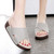 Women's grey plain open toe cross vamp slip on shoe sandal 04