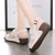 Women's beige open toe cut out buckle velcro slip on shoe sandal 08