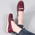 Women's purple metal ornament buckle slip on shoe loafer 02