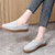 Women's grey nubuck penny strap slip on shoe loafer 07