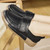 Women's black casual velcro slip on shoe loafer 06