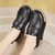 Women's black casual velcro slip on shoe loafer 10