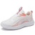 Women's pink flyknit stripe texture pattern sport shoe sneaker 01