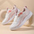 Women's pink flyknit stripe texture pattern sport shoe sneaker 08