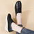 Women's black lace accents slip on shoe sneaker 04
