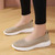 Women's khaki flyknit pattern hollow low cut slip on shoe sneaker 04