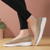 Women's khaki flyknit pattern hollow low cut slip on shoe sneaker 05