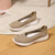 Women's khaki flyknit pattern hollow low cut slip on shoe sneaker 10