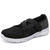 Women's black flyknit velcro stretch strap low cut slip on shoe sneaker 01