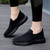Women's black flyknit pattern texture stretch entry slip on shoe sneaker 03