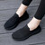 Women's black flyknit pattern texture stretch entry slip on shoe sneaker 07