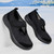 Women's black hollow out low cut velcro slip on shoe sneaker 09