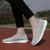 Women's grey flyknit low cut plain hollow slip on shoe sneaker 06