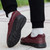 Women's burgundy casual plain slip on shoe sneaker 03
