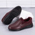 Women's burgundy casual plain slip on shoe sneaker 10