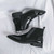 Men's black retro patent cap point toe side zip lace up shoe boot 09