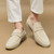 Men's beige nubuck penny strap slip on shoe loafer 08