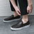 Men's brown weave pattern accents penny slip on shoe loafer 08