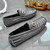 Men's grey croc skin pattern metal buckle slip on shoe loafer 06