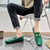 Men's green croc skin pattern metal buckle slip on shoe loafer 02