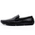 Men's black snake skin pattern penny strap slip on shoe loafer 01