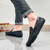 Men's black snake skin pattern penny strap slip on shoe loafer 03
