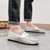 Men's white snake skin pattern penny strap slip on shoe loafer 03