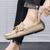 Men's khaki suede top lace tie slip on shoe loafer 02