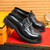Men's black trim chain metal accents retro slip on shoe mule 11