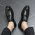 Men's black retro cap toe oxford dress shoe 07