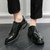 Men's black retro cap toe oxford dress shoe 08