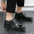Men's black retro cap toe oxford dress shoe 09